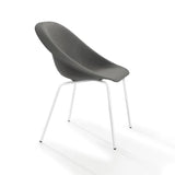 Hoop Side Chair / Metal Base / Upholstered Seat by Karim Rashid - Bauhaus 2 Your House