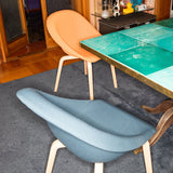 Hoop Side Chair / Wood Base / Upholstered Seat by Karim Rashid - Bauhaus 2 Your House