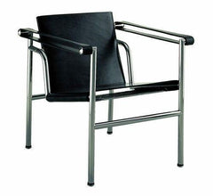 Le Corbusier Basculant Sling Chair (LC1) - Black Leather - Bauhaus 2 Your House