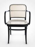 No 811 Bentwood Armchair by Ton - Black Stained Beech - Cane Seat/Cane Back - Bauhaus 2 Your House