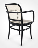 No 811 Bentwood Armchair by Ton - Black Stained Beech - Cane Seat/Cane Back - Bauhaus 2 Your House