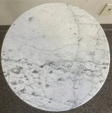 Saarinen Tulip Table - 16" Diameter Side - White Arabescato Marble - Clearance - Bauhaus 2 Your House