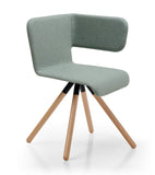 Twiss Chair Upholstered with Wooden Base - Bauhaus 2 Your House