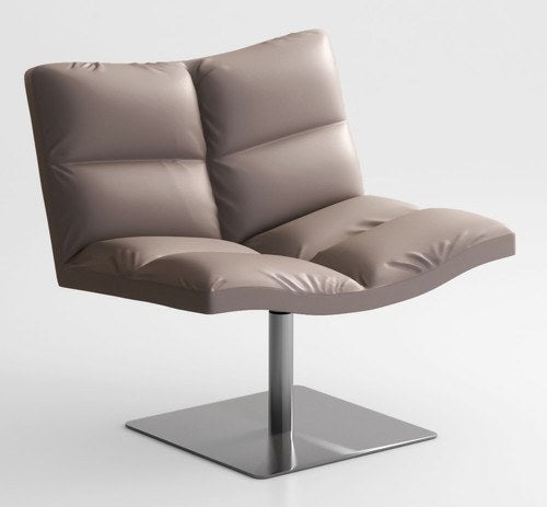 Wave Soft Lounge Chair with Square Base by Tonon